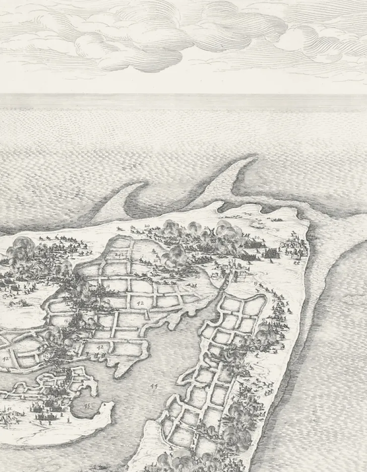 Online Estampe Le siège de l'île de Ré, en 1627 - Jacques Callot Personnages Et Évènements Historiques