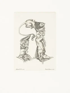 Outlet Estampe Lettre A de l'Alphabet du Maître E.S - Cécile Reims Art Moderne