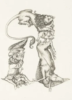 Outlet Estampe Lettre A de l'Alphabet du Maître E.S - Cécile Reims Art Moderne