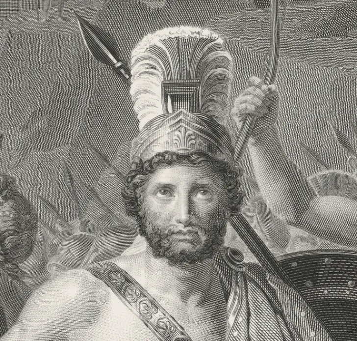 Hot Estampe Léonidas aux Thermopyles - Jacques-Louis David Chefs D'Œuvre Des Musées