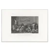 Estampe Louis XIV visite les manufactures des Gobelins