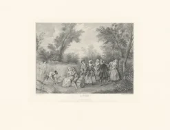 Estampe L'Été ou La Danse - Nicolas Lancret