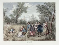 Estampe L'Été ou La Danse - Nicolas Lancret