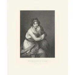 Estampe Madame Vigée Le Brun et sa fille Jeanne-Lucie, dite Julie Personnages Et Évènements Historiques|Chefs D'Œuvre Des Musées