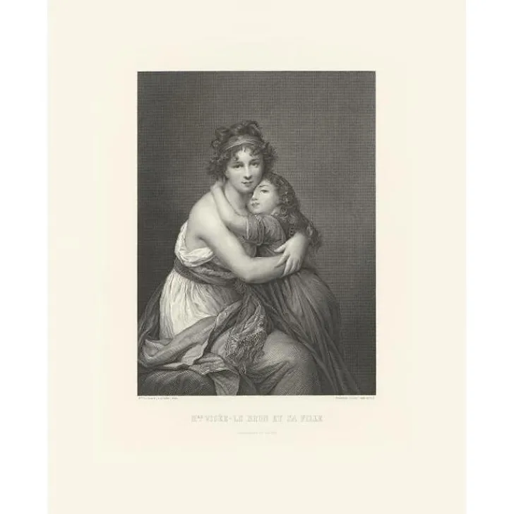 Estampe Madame Vigée Le Brun et sa fille Jeanne-Lucie, dite Julie Personnages Et Évènements Historiques|Chefs D'Œuvre Des Musées