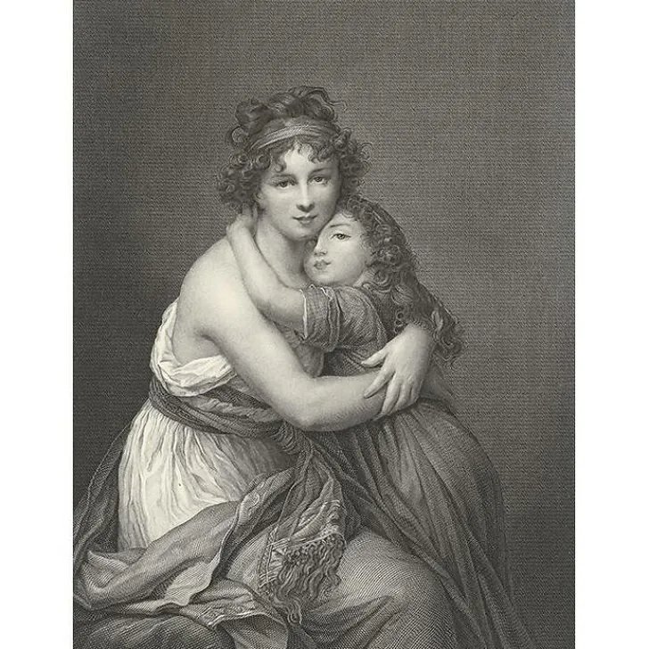 Estampe Madame Vigée Le Brun et sa fille Jeanne-Lucie, dite Julie Personnages Et Évènements Historiques|Chefs D'Œuvre Des Musées