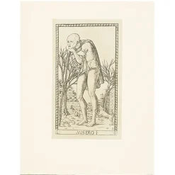 Estampe Misero, carte 1 - Le Tarot de Mantegna, Cécile Reims Art Moderne