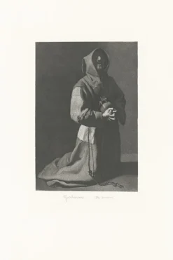 Best Estampe Moine agenouillé et priant - Zurbarán Chefs D'Œuvre Des Musées