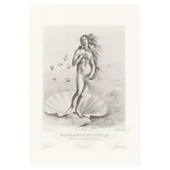 Estampe Naissance de Vénus, Fragment - Botticelli