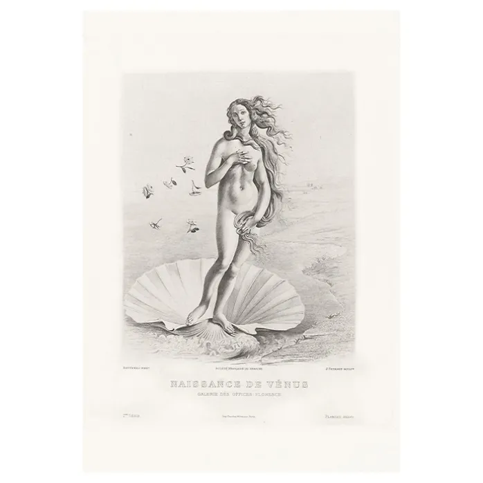 Estampe Naissance de Vénus, Fragment - Botticelli