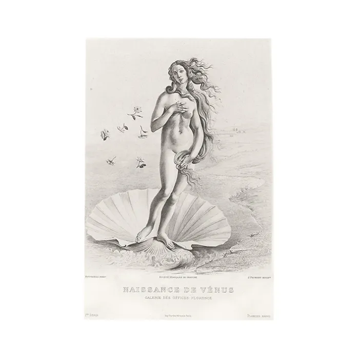 Estampe Naissance de Vénus, Fragment - Botticelli
