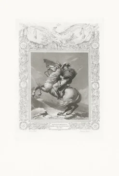 Estampe Napoléon Bonaparte, Premier consul, passe les Alpes, en mai 1800 - Jacques-Louis David