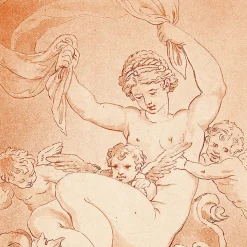 Discount Estampe Nu, 3 amours et tritons Chefs D'Œuvre Des Musées