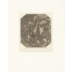 Estampe Nymphe poursuivie par un satyre - Véronèse