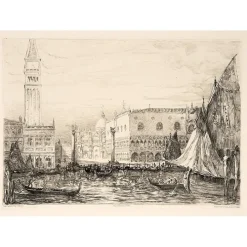 Estampe Palais des Doges à Venise - Pierre Gusman