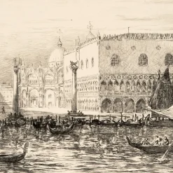 Estampe Palais des Doges à Venise - Pierre Gusman