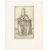 Estampe Papa, carte 10, Le Tarot de Mantegna - Cécile Reims