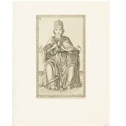 Estampe Papa, carte 10, Le Tarot de Mantegna - Cécile Reims