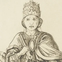 Estampe Papa, carte 10, Le Tarot de Mantegna - Cécile Reims