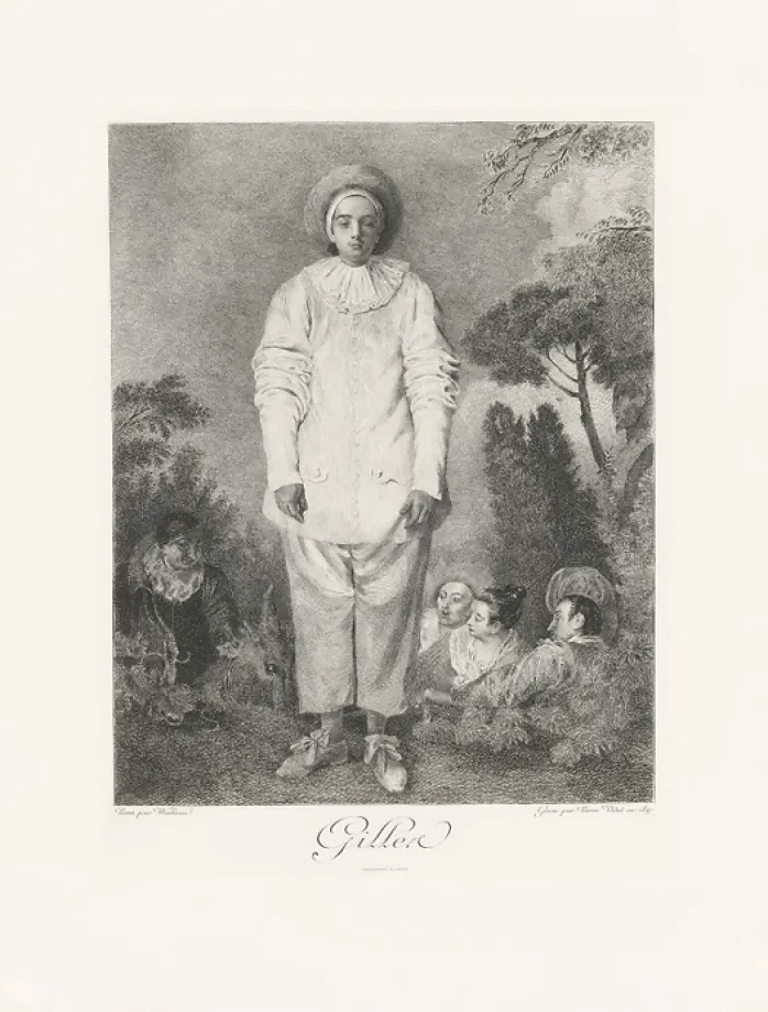 Estampe Pierrot, dit autrefois Gilles - Jean-Antoine Watteau