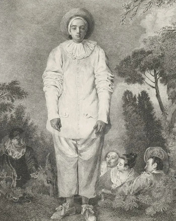 Estampe Pierrot, dit autrefois Gilles - Jean-Antoine Watteau