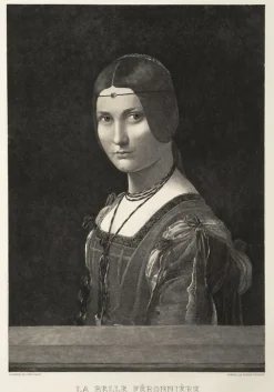 Best Estampe Portrait de femme, dite La belle ferronnière - De Vinci Chefs D'Œuvre Des Musées