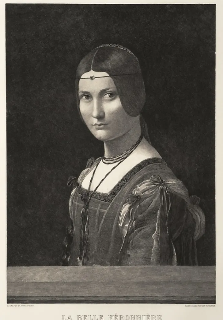Best Estampe Portrait de femme, dite La belle ferronnière - De Vinci Chefs D'Œuvre Des Musées