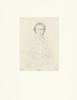Clearance Estampe Portrait de Paganini violoniste et compositeur - Jean Auguste Dominique Ingres Personnages Et Évènements Historiques|Chefs D'Œuvre Des Musées