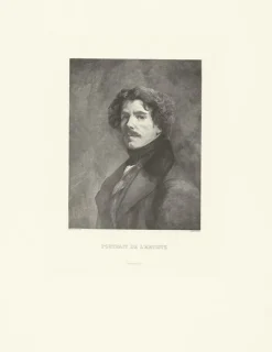 Estampe Portrait d'Eugène Delacroix