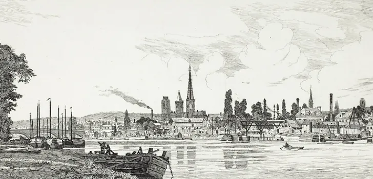 Discount Estampe Rouen : vue générale - Emile-Frédéric Nicolle Architecture Et Villes