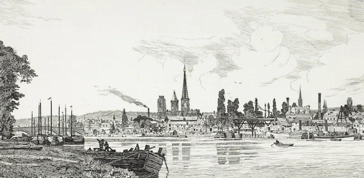Discount Estampe Rouen : vue générale - Emile-Frédéric Nicolle Architecture Et Villes