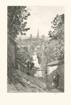 Best Estampe Rouen, Vue prise de la rue Louis Bouillet - Emile-Frédéric Nicolle Architecture Et Villes