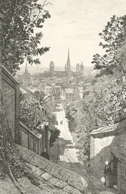 Best Estampe Rouen, Vue prise de la rue Louis Bouillet - Emile-Frédéric Nicolle Architecture Et Villes