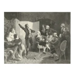 New Estampe Rouget de l'Isle chantant pour la première fois la Marseillaise Personnages Et Évènements Historiques