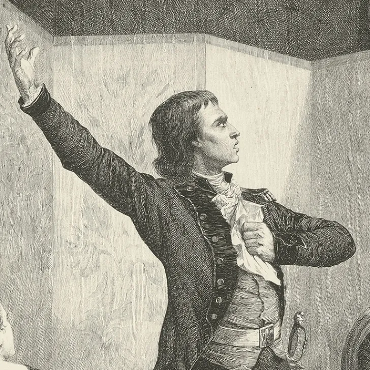 New Estampe Rouget de l'Isle chantant pour la première fois la Marseillaise Personnages Et Évènements Historiques