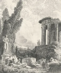 Estampe Ruines Antiques - Hubert Robert