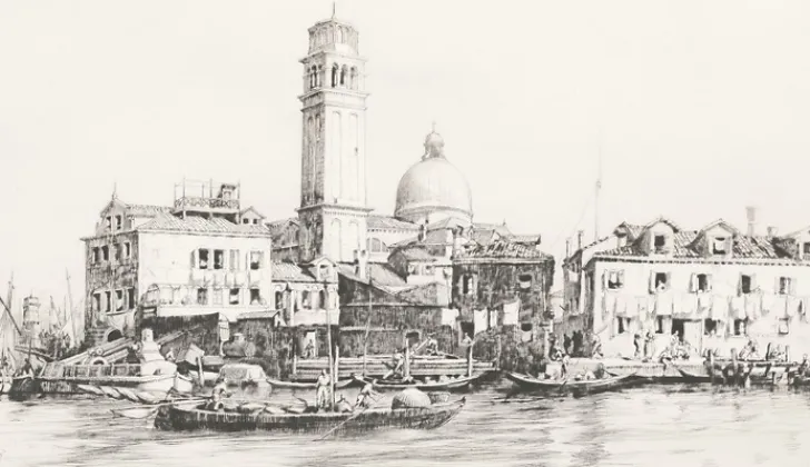 Sale Estampe San Pietro di Castello - Herman Armour Webster Chefs D'Œuvre Des Musées