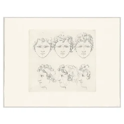 Outlet Estampe Six têtes de Marc Aurèle jeune Dessins