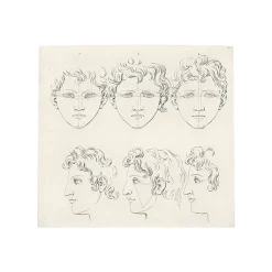 Outlet Estampe Six têtes de Marc Aurèle jeune Dessins