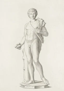 Discount Estampe Statue antique d'un gladiateur - Claude Mellan Chefs D'Œuvre Des Musées