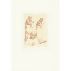 Estampe Étude d'enfant - Léonard de Vinci