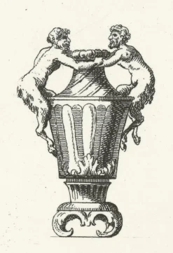 Sale Estampe Vase d'époque Louis XII - Auguste Péquégnot Architecture Et Villes