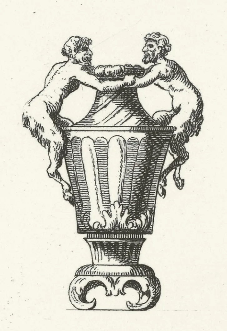 Sale Estampe Vase d'époque Louis XII - Auguste Péquégnot Architecture Et Villes