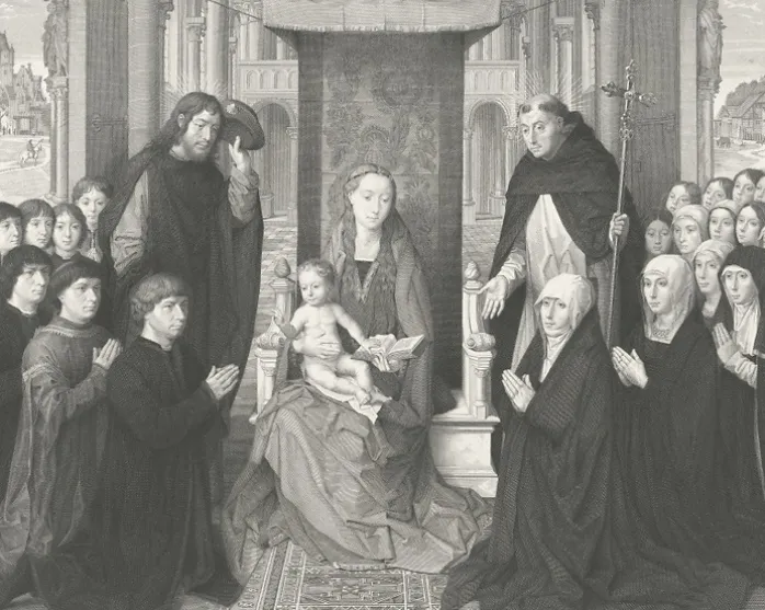 Estampe Vierge des donateurs - Hans Memling