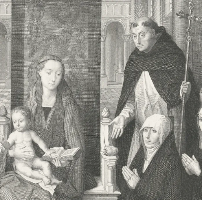 Estampe Vierge des donateurs - Hans Memling
