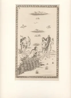 Estampe Vénus, carte 43, Le Tarot de Mantegna - Cécile Reims