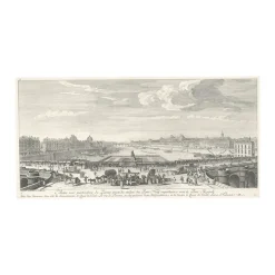 Estampe Vue de Paris, prise du milieu du Pont-Neuf