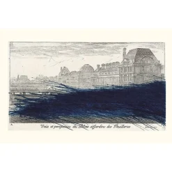 Online Estampe Vue et perspective du palais et des jardins des Tuileries - Arnulf Rainer 1992 Paris Et Le Louvre|Créations Contemporaines