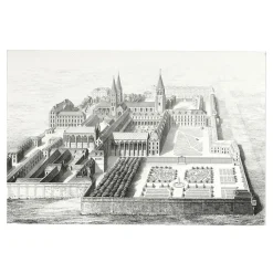 Estampe Vue Générale De L'Abbaye