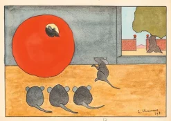 Fables de La Fontaine, « Le rat qui s'est retiré du monde », 1921 (panneaux aluminium)
